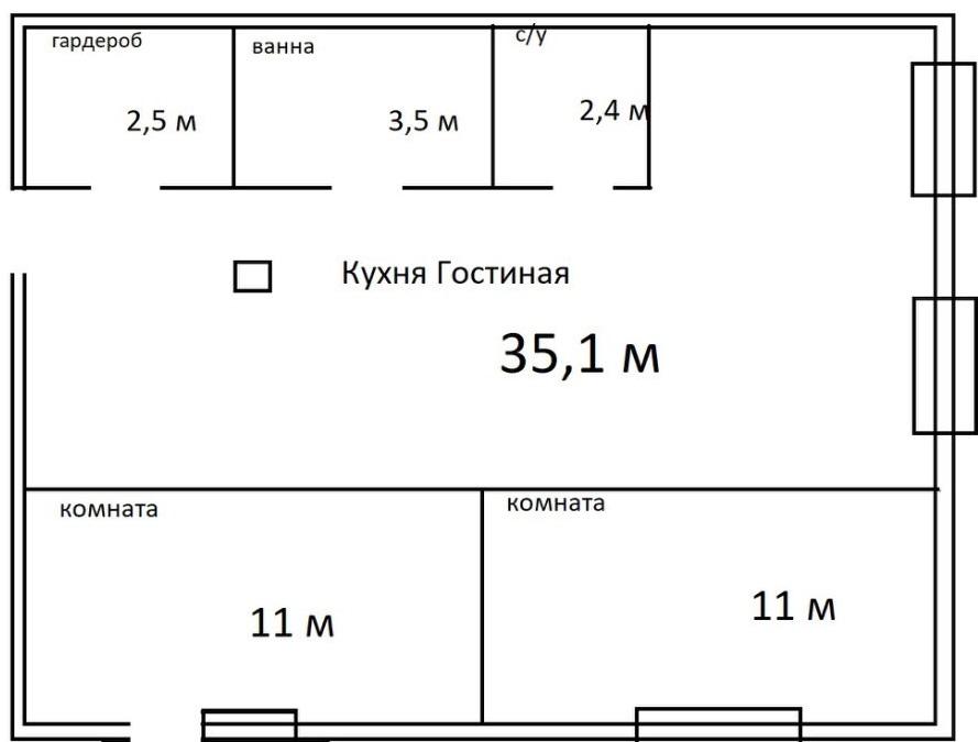 Продам 3-комнатную квартиру в Уфе в Калининском р-не, Первомайская улица, 42