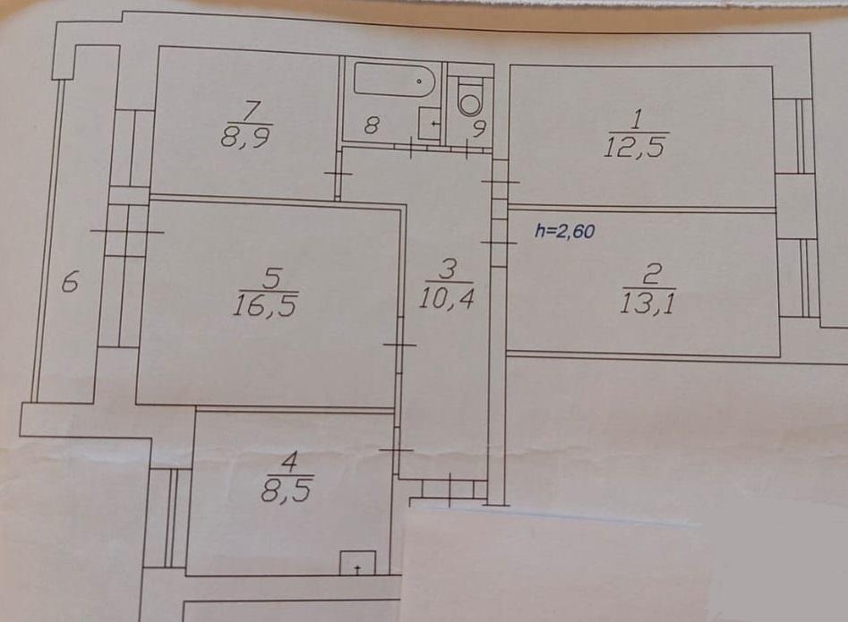 Продам 4-комнатную квартиру в Красноярске в Советском р-не, Северный, Комсомольский проспект, 23