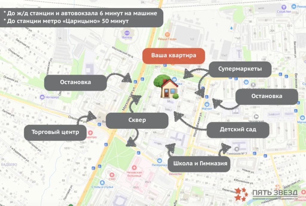 Продам 2-комнатную квартиру в Чехове, 4