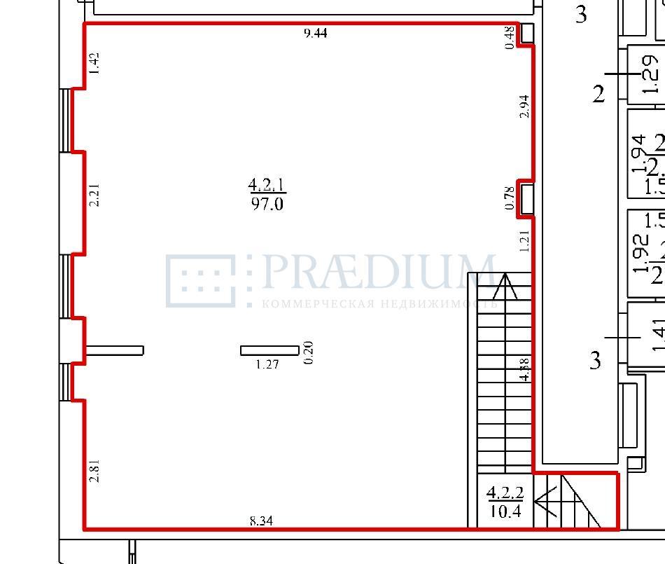 Продам торговое помещение в Москве, д 4 к 1