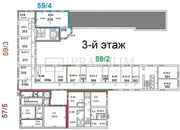 Сдается офис в Москве, д 59 стр 2