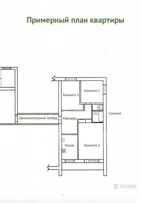 Продам 3-комнатную квартиру в Чехове, 2