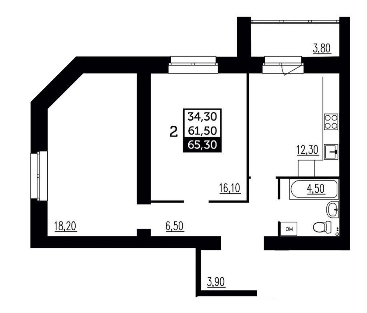 Продам 2-комнатную квартиру в новостройке в Волгограде в Дзержинском р-не, Бурейская улица, 2г