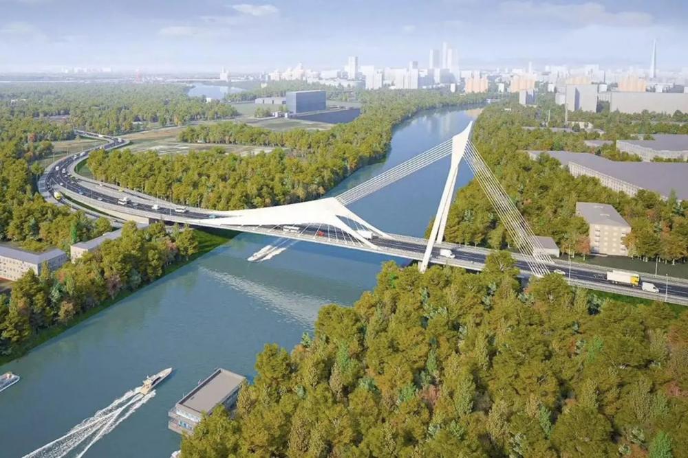 На западе Москвы началось строительство моста с необычной формой и большими планами